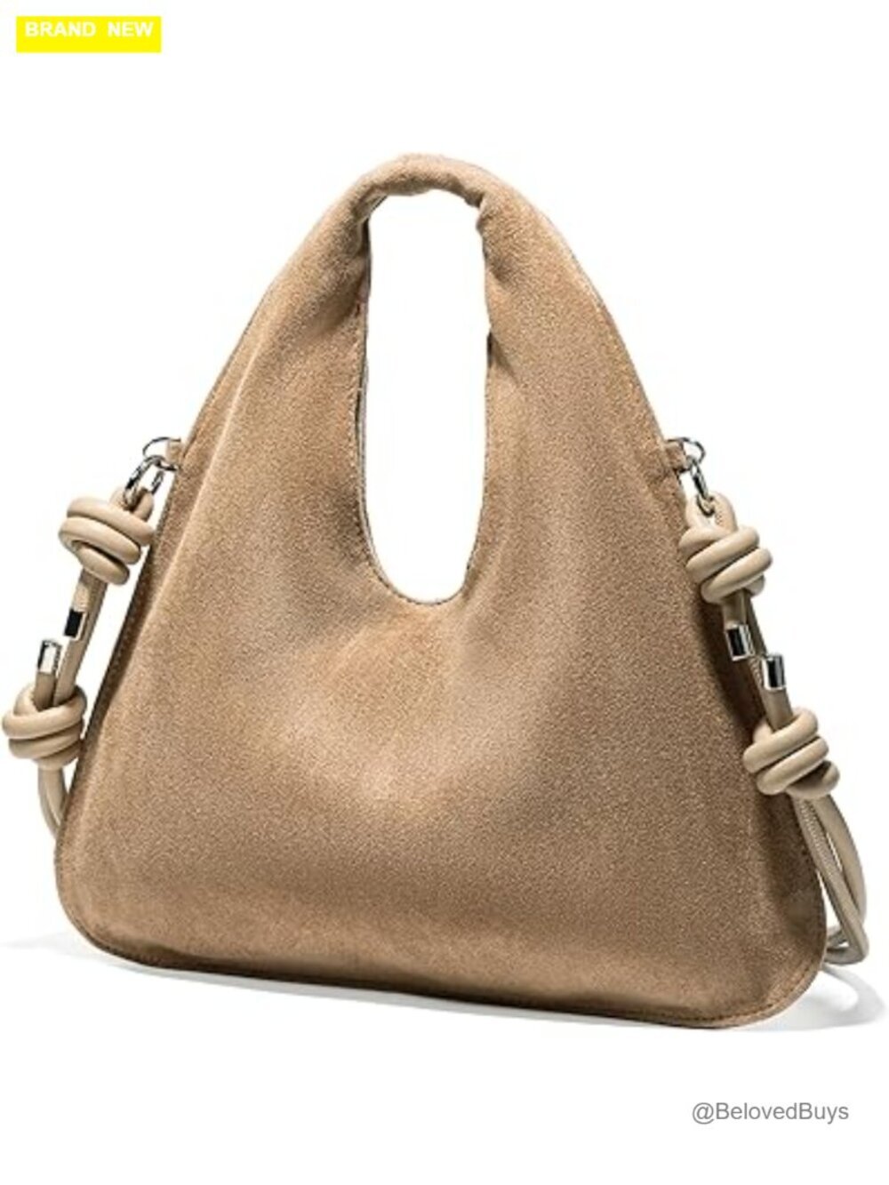 Faux Suede Tote Bag Small Shoulder Crossbody Handbag Satchel